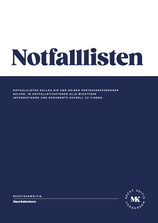 Interaktive Notfalllisten zum herunterladen