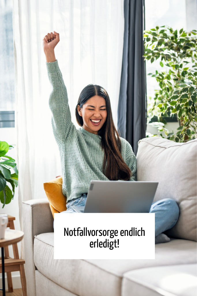 Die Sofa-Variante – deine Notfallvorsorge digital und bequem von Zuhause